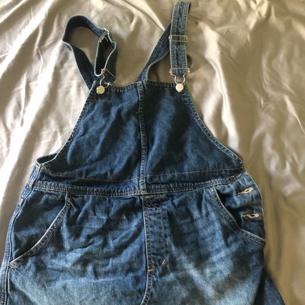 Free people denim skirt overalls. - Picture 3 of 4